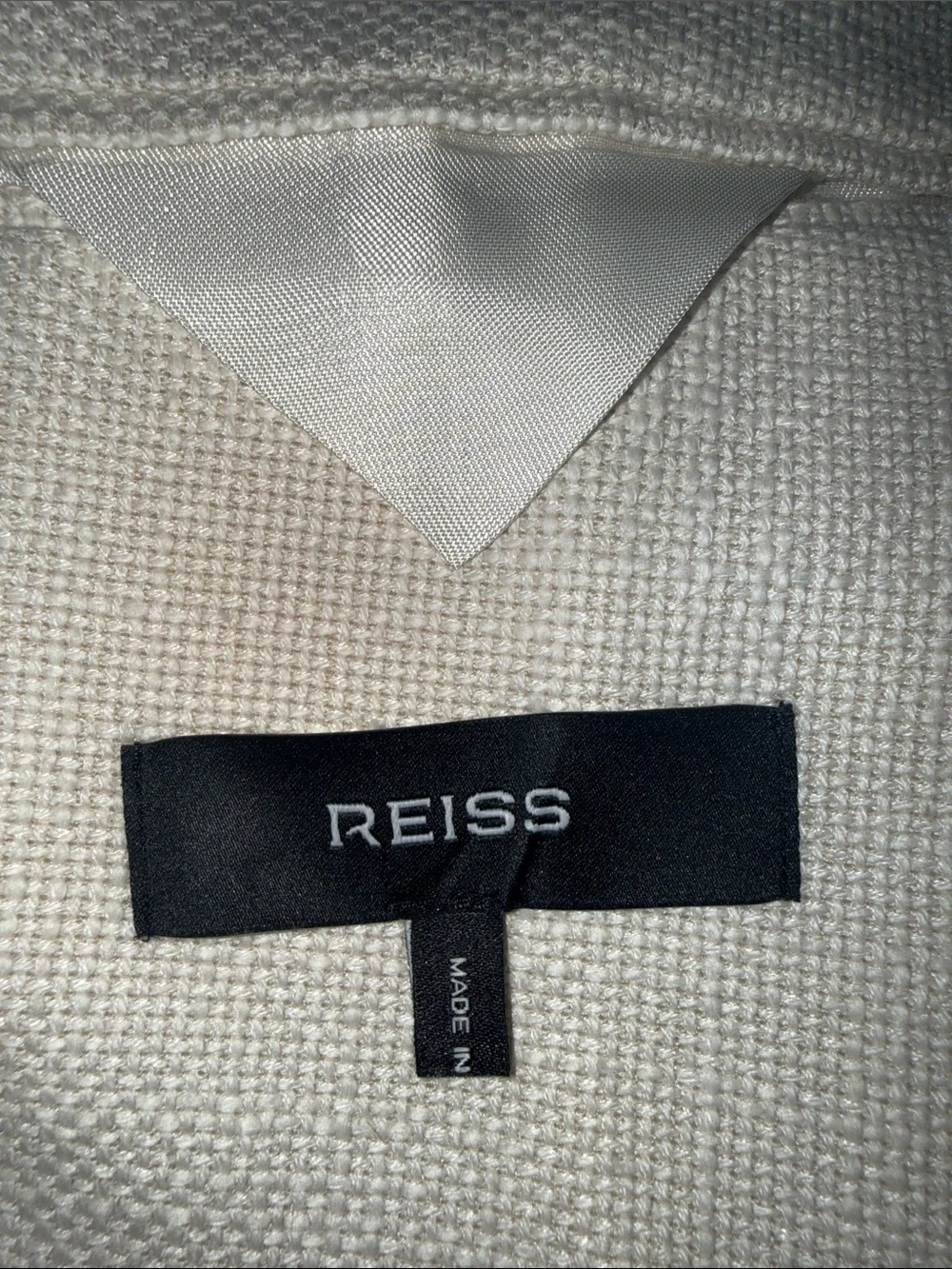 Reiss London Cream Textured Blazer Jacket - Men’s Size 38 Tailored Professional